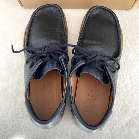 Kalso Women's Earth Shoes, The Chukka, Darby, Leather, Black, Size 10