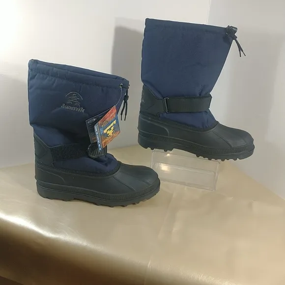 Kamik Cold Weather Boots Mens SZ 14 Blue Waterproof Snowboots Includes Liners.