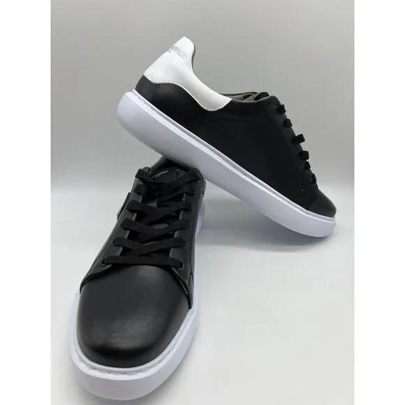 Karl Lagerfeld Paris Black Leather Shoes Designer Sneakers LF1S1107 Men Sz 12M📦