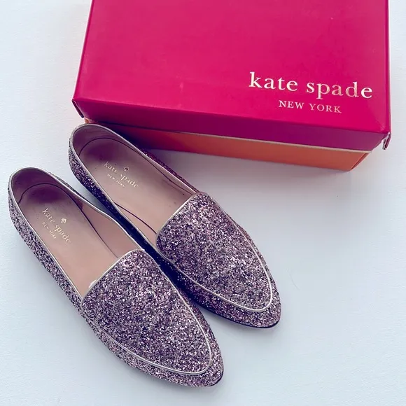 💖Kate Spade glitter loafers💖