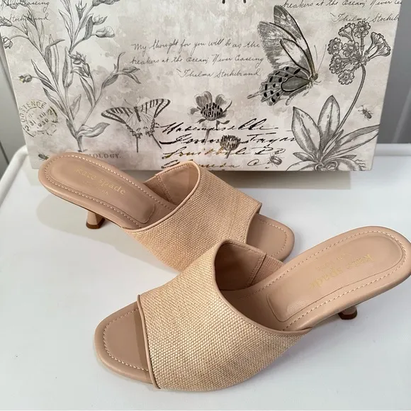 Kate Spade New York® Malibu Heeled Sandals Size 9 B in Beach Sand New No Box
