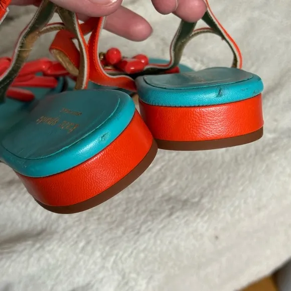 Kate Spade New York Red Floral Sandals – Size 9.5B Bright, Eye-Catching Design