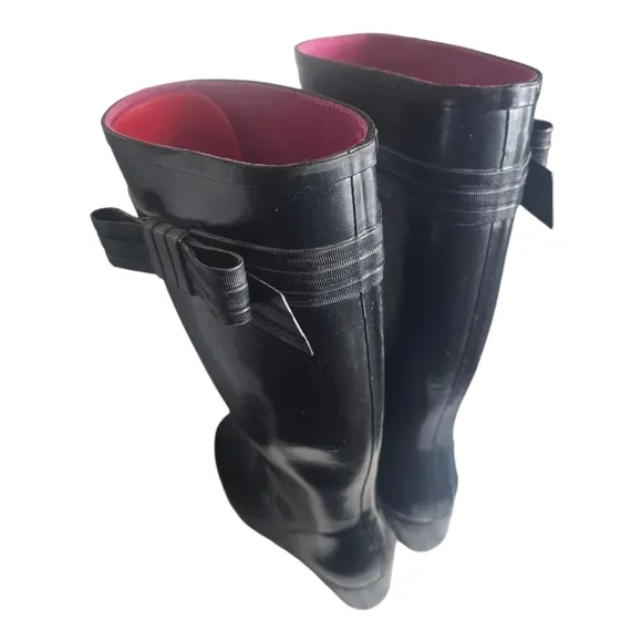 Kate Spade Randi Tall Heeled Rain Boots Sz 9