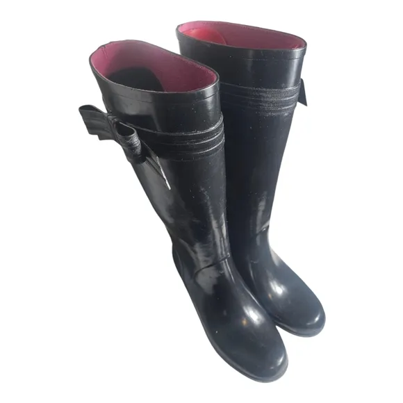 Kate Spade Randi Tall Heeled Rain Boots Sz 9