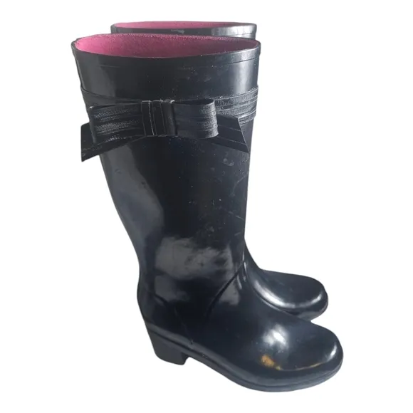 Kate Spade Randi Tall Heeled Rain Boots Sz 9