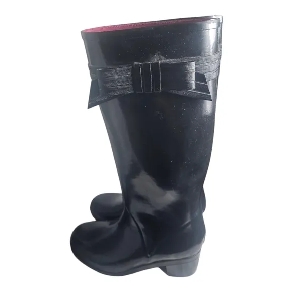 Kate Spade Randi Tall Heeled Rain Boots Sz 9