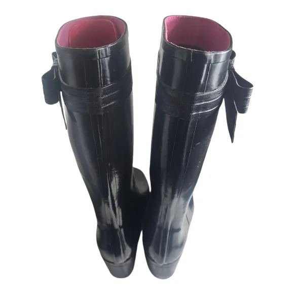 Kate Spade Randi Tall Heeled Rain Boots Sz 9