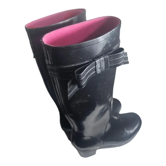 Kate Spade Randi Tall Heeled Rain Boots Sz 9