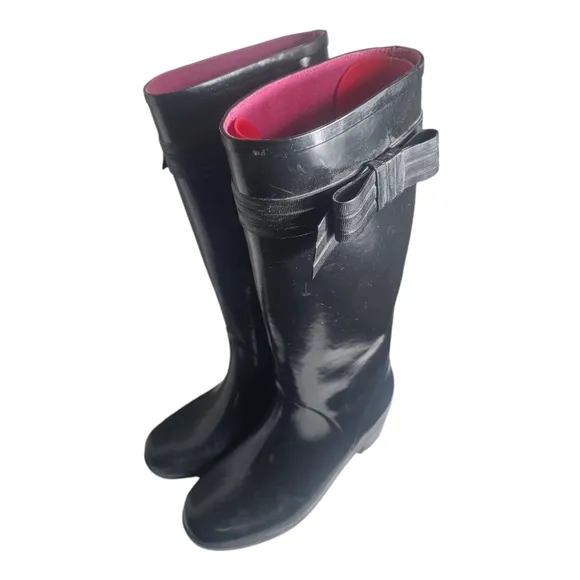 Kate Spade Randi Tall Heeled Rain Boots Sz 9