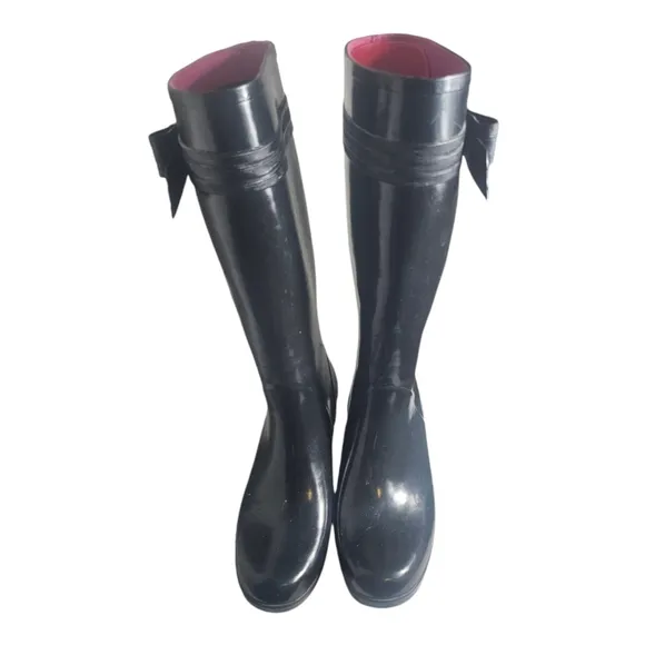 Kate Spade Randi Tall Heeled Rain Boots Sz 9