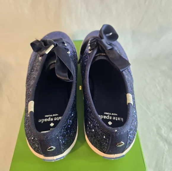 Kate Spade x Keds Sparkle Sneakers Preppy Royal Blue 6.5 New