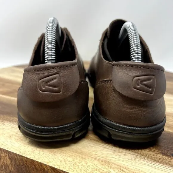 Keen Grayson Shoes Men's 9 Brown Leather Eyelet Lace Up Casual Comfort Oxfords