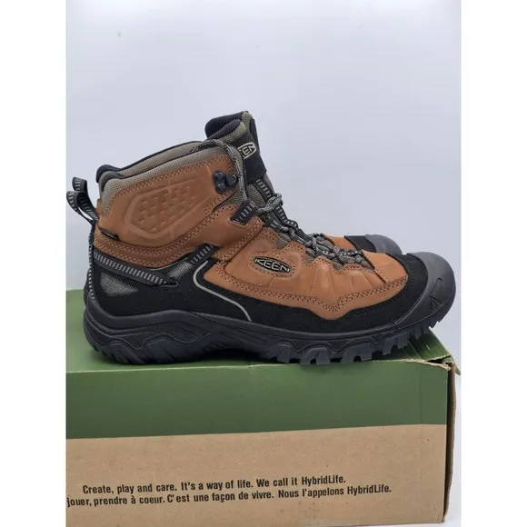 Keen Mens Comfortable Targhee IV Mid Waterproof Hiking Boots - Leather SZ 10.5
