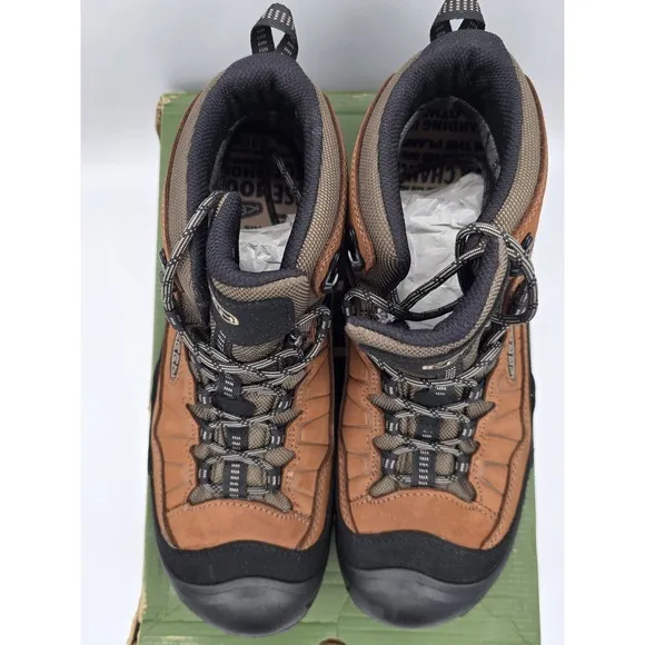 Keen Mens Comfortable Targhee IV Mid Waterproof Hiking Boots - Leather SZ 10.5