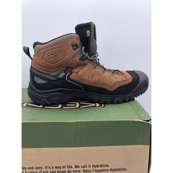 Keen Mens Comfortable Targhee IV Mid Waterproof Hiking Boots - Leather SZ 10.5
