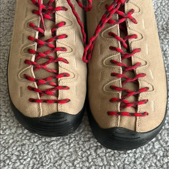 Keen Men's Tan and Red Lace-Up Shoes