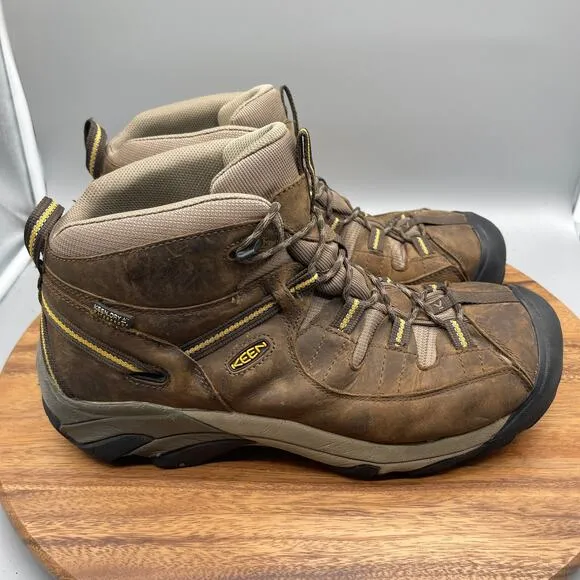 Keen Mens Targhee II Hiking Boots Size 14 W Brown Leather Waterproof 1013124