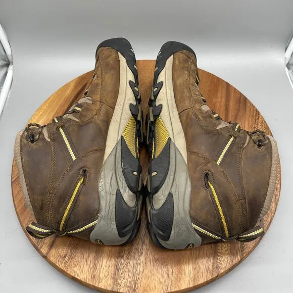 Keen Mens Targhee II Hiking Boots Size 14 W Brown Leather Waterproof 1013124