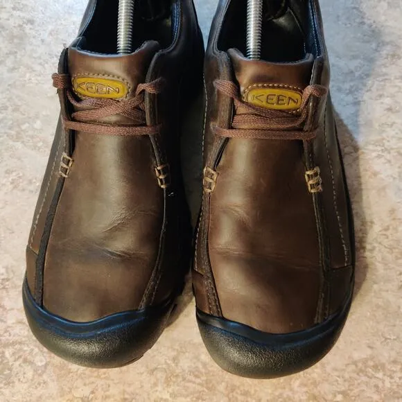 Keen Portsmouth II Shoes Men’s 11 Leather Brown Lace Up Casual Outdoor Sneakers