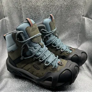 Keen Womens 9 Revel IV Mid Polar Hiking Boots Waterproof Dry Warm Green Aqua