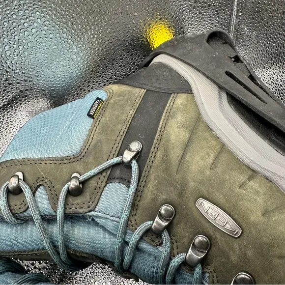 Keen Womens 9 Revel IV Mid Polar Hiking Boots Waterproof Dry Warm Green Aqua