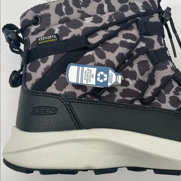 KEEN Women's Uneek SNK 2 Waterproof Chukka Gray and Black Rain Snow Boots 7