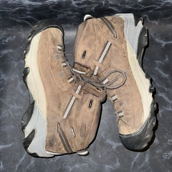 Keen Targhee II Brown Leather Waterproof Outdoor Hiking Boots Mens Size 11