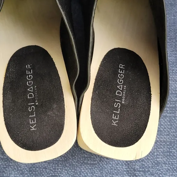 Kelsi Dagger Brooklyn Jhett Clogs – Black Leather Studded Slip-On Shoes Size 9