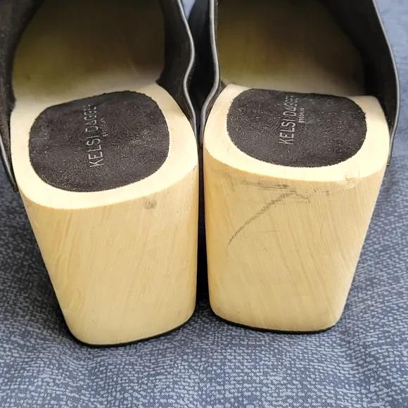 Kelsi Dagger Brooklyn Jhett Clogs – Black Leather Studded Slip-On Shoes Size 9