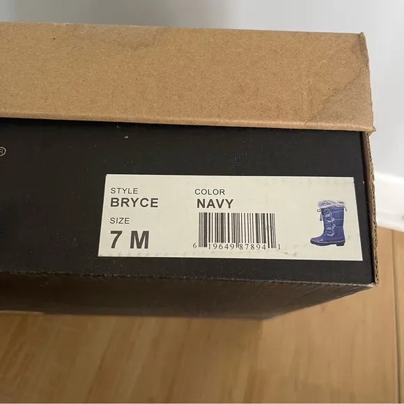 Khombu Bryce Blue Lace Up Faux Fur Waterproof Duck Snow Boots Winter Knee Shoes