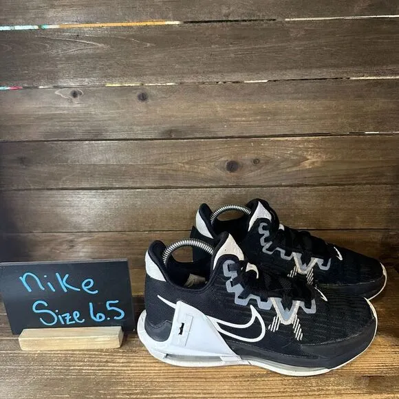 Kids Nike Lebron Witness 6 Black Athletic Basketball Sneakers Shoes Size‎ 6.5 Y
