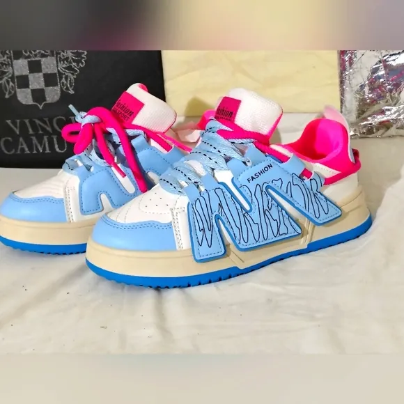 Kids Shoes - Blue and Pink In Size 38 Europe Us siz 6.5