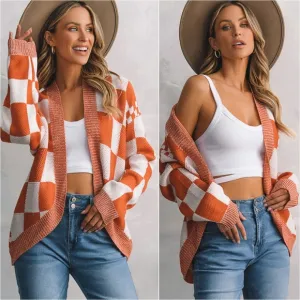 Kinsley Open Front Plaid Cardigan