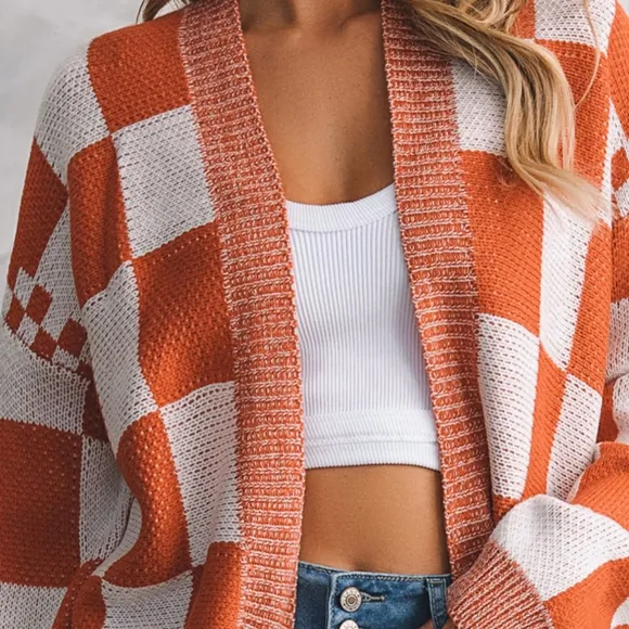 Kinsley Open Front Plaid Cardigan