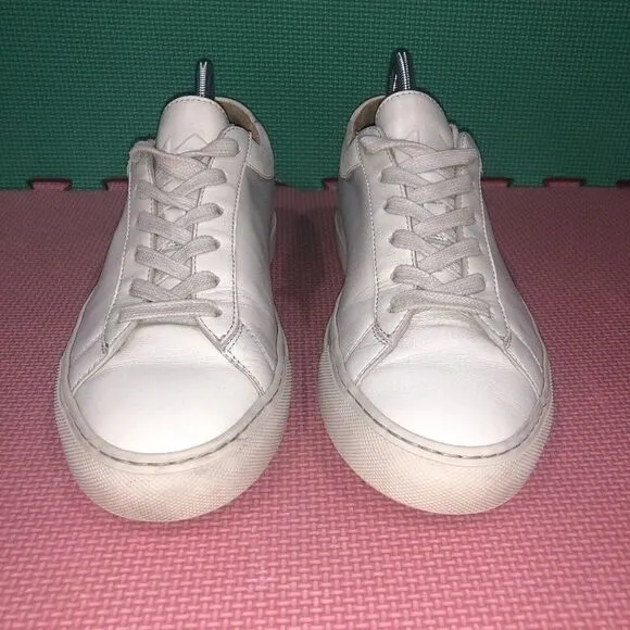 KOLO Leather Low Top Sneakers Shoes Beige Leather Womens Size 41 Italy
