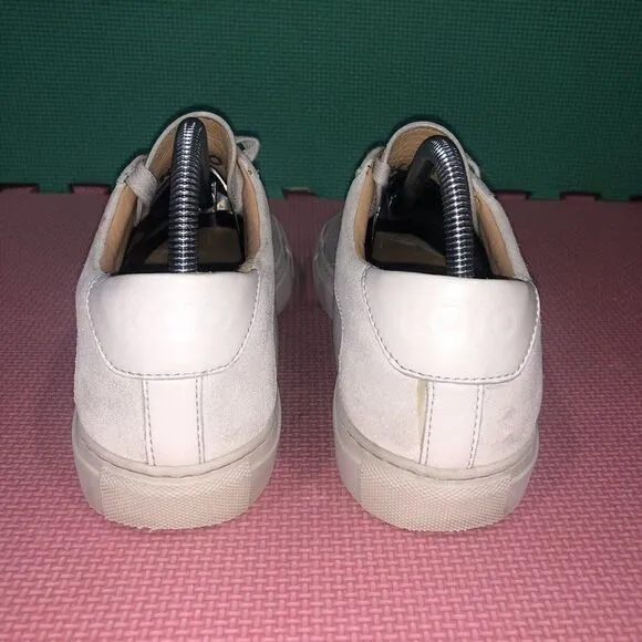 KOLO Leather Low Top Sneakers Shoes Beige Leather Womens Size 41 Italy