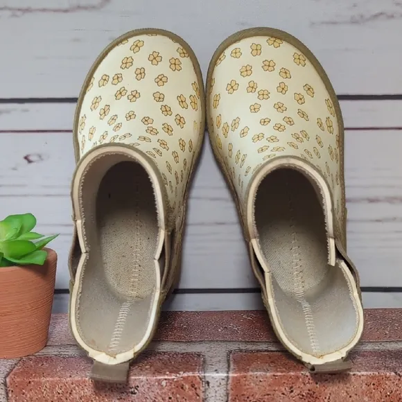 Konges Slojd Baby Toddler Welly Rubber Boots Buttercup Yellow Ditsy Daisy 5/5.5