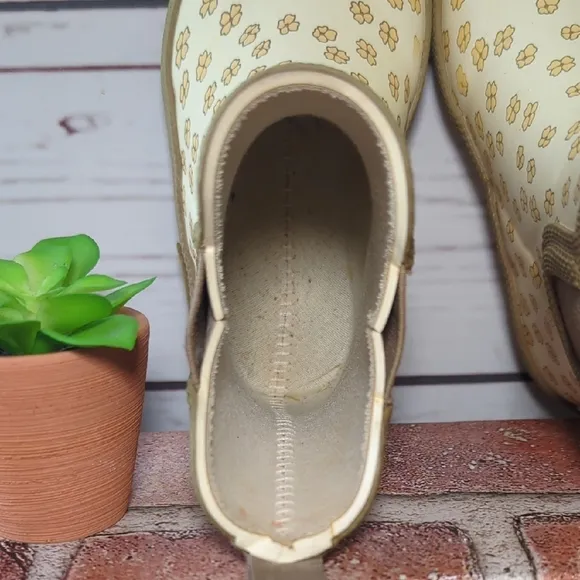 Konges Slojd Baby Toddler Welly Rubber Boots Buttercup Yellow Ditsy Daisy 5/5.5