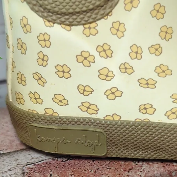 Konges Slojd Baby Toddler Welly Rubber Boots Buttercup Yellow Ditsy Daisy 5/5.5