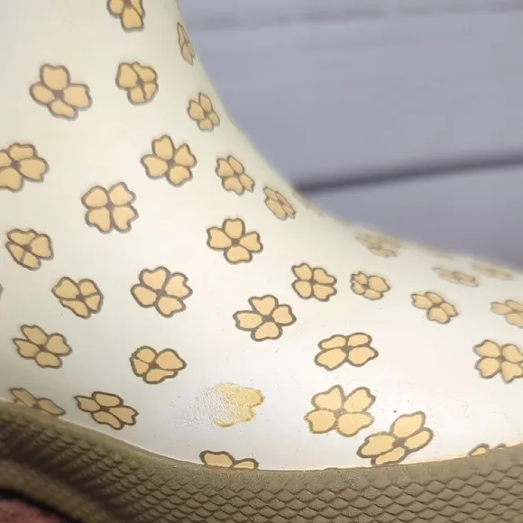 Konges Slojd Baby Toddler Welly Rubber Boots Buttercup Yellow Ditsy Daisy 5/5.5