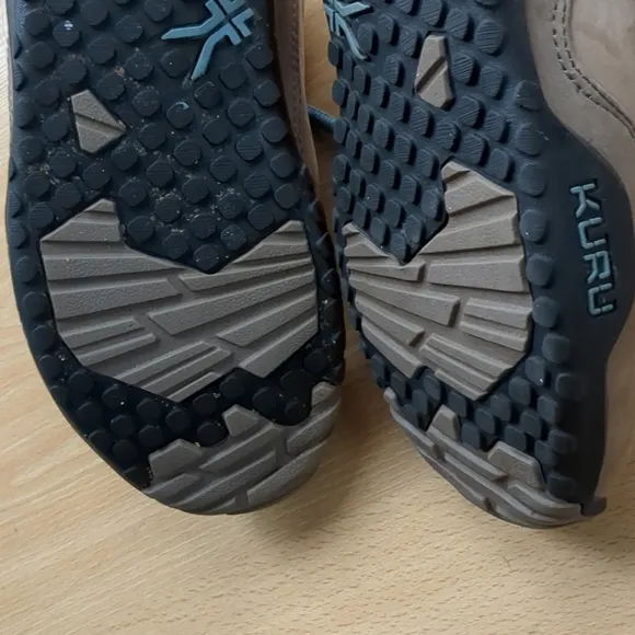 Kuru Chicane Shoes Leather Women's Warmstone Brown Blue Sz 8.5 Hiking Travel