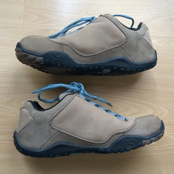 Kuru Chicane Shoes Leather Women's Warmstone Brown Blue Sz 8.5 Hiking Travel