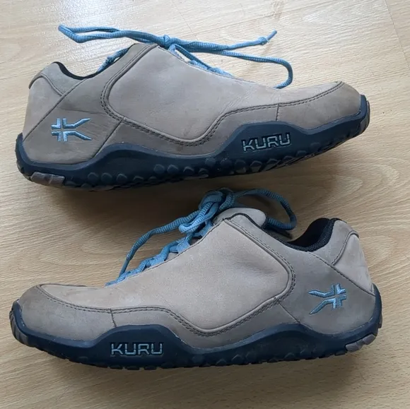 Kuru Chicane Shoes Leather Women's Warmstone Brown Blue Sz 8.5 Hiking Travel