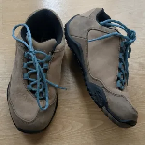 Kuru Chicane Shoes Leather Women's Warmstone Brown Blue Sz 8.5 Hiking Travel