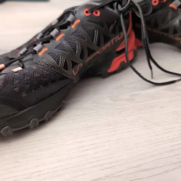 La Sportiva Bushido II Shoes Mens Size 10 Black Hiking Trail Run Shoes LaSportiv