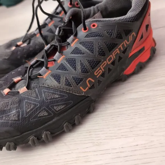 La Sportiva Bushido II Shoes Mens Size 10 Black Hiking Trail Run Shoes LaSportiv