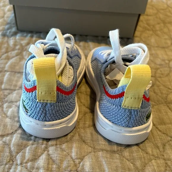 Lacoste La Piquee light blue textile sneakers Toddler SIZE 4 NWT