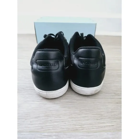Lacoste Strideur 116 Black Low Rise Mens Lace Up Fashion Sneakers Shoes 12