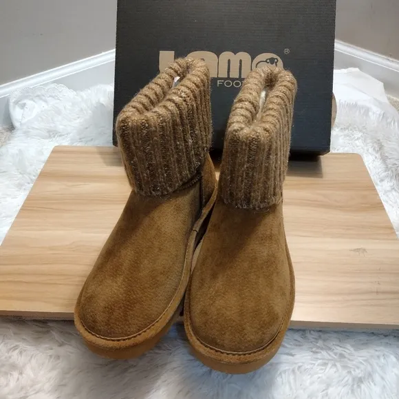 Lamo Suede Water Resistant Boots with Sweater Cuff - Empire Women's Size 7 🆕