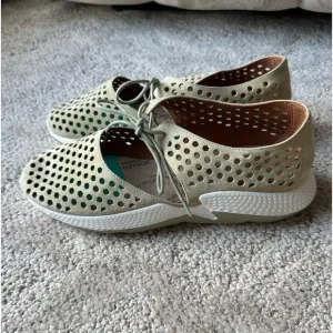 L'Amour Des Pieds Himar Perforated Suede Leather Sneaker Sandals Flats Size 10‎